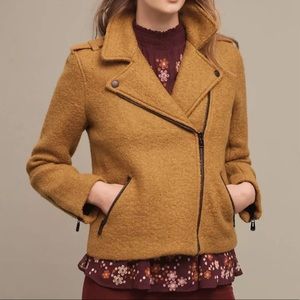 Anthropologie x Cartonnier Mustard Boucle Moro Jacket